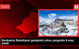 Kars’ta Belediye Garajında Yangın: 4 Araç Kullanılamaz Hale Geldi