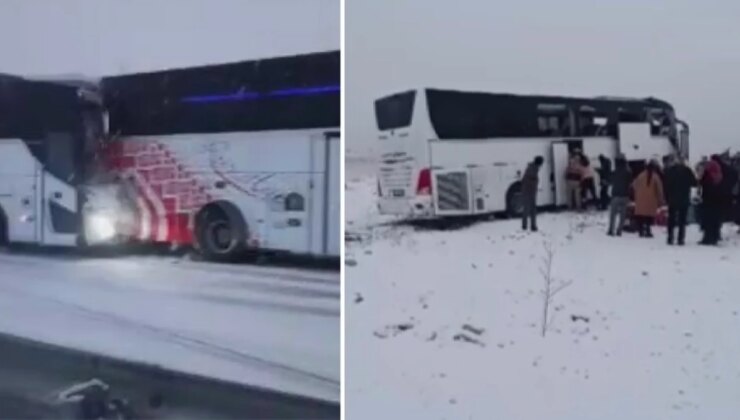 Kars’ta denetimden çıkan otobüs önündeki araçlara bu türlü çarptı! Meyyit ve yaralılar var